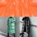 Luxury orange outwear oversized down jacket hooded zippered overcoat