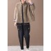 Casual khaki women casual thick stand collar outwear