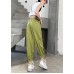 Women's casual trousers summer green thin section loose  thin harem beam feet pants