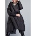 Fine Black Asymmetrical Cloak Duck Down Winter Coats Winter