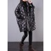 Fine Black Duck Down Coat Plus Size Stand Collar Winter Jacket Batwing Sleeve New Overcoat