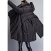 Fine Black Asymmetrical Cloak Duck Down Winter Coats Winter