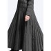 Chic Black Casual Pockets Circle Winter Duck Down down coat