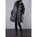 Fine Black Duck Down Coat Plus Size Stand Collar Winter Jacket Batwing Sleeve New Overcoat