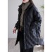 Luxury Black Pockets Patchwork fashion Winter Duck Down down coat