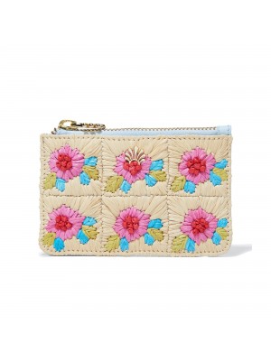 BOUGAINVILLEA BOUQUET TILED FLOWER KEY RING CARD CASE