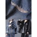 Blue Pockets denim Jacket Zip Up Spring