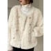 Plus Size Khaki Pockets Faux Fur Winter Coats Winter