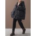 Warm Loose-fitting snow jackets drawstring hem outwear yellow hooded women short coats