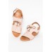 Cubit Blush Leather Heel Sandal