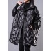 Fine Black Duck Down Coat Plus Size Stand Collar Winter Jacket Batwing Sleeve New Overcoat