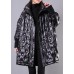 Fine Black Duck Down Coat Plus Size Stand Collar Winter Jacket Batwing Sleeve New Overcoat