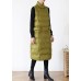 thick yellow green casual outfit casual down jacket stand collar sleeveless winter outwear