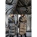 Casual Green Loose Thick tie waist Winter Duck Down down coat