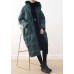 2021 Blackish Green Warm Down Coat Oversize Overcoat