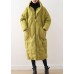 2021 Blackish Green Warm Down Coat Oversize Overcoat