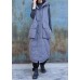 women plus size clothing winter jacket stand collar coats dark gray hooded sleeveless coats